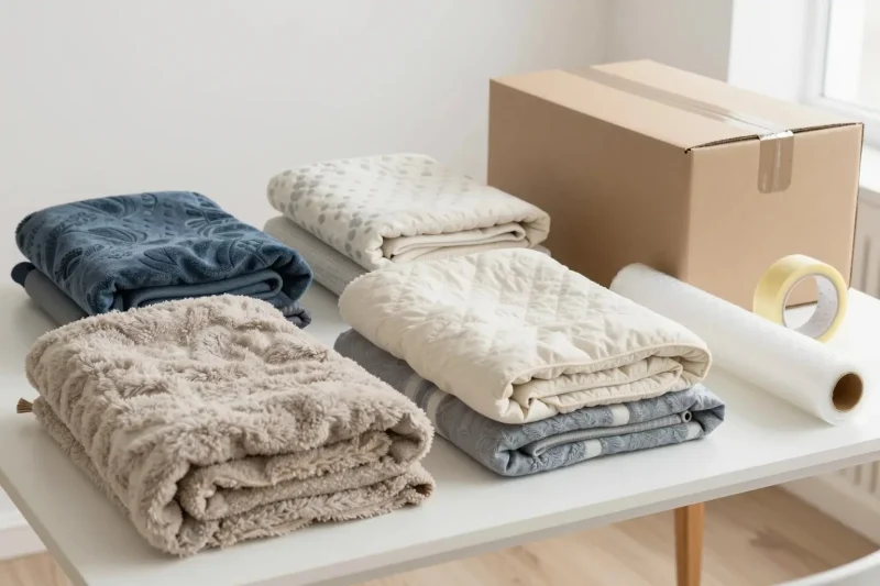 How to pack blankets for moving